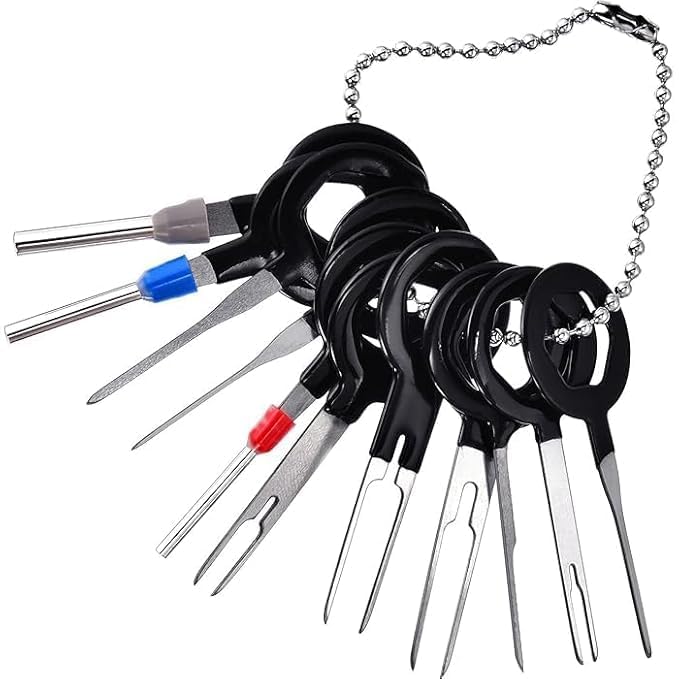 VELTRIX® 11 Piece Automotive Pin Extractor Tool Kit, Car Electrical Terminal Removal Set, Connector Release Keys for Wiring Harness and Plug Circuit Boards-image-47