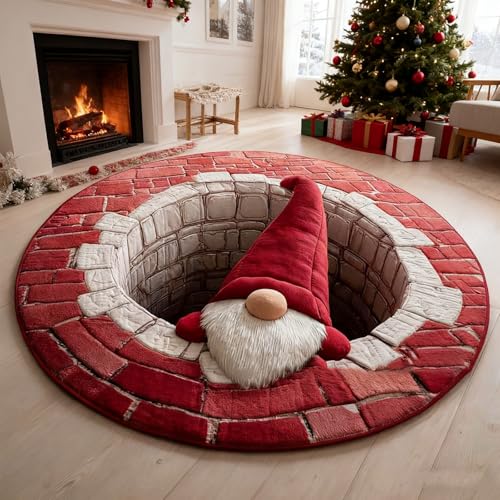 Accessoire de salle de bain et cuisine Noël 3D : tapis Père Noël chic - 6