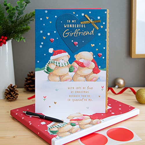 Hallmark Boxed Christmas Card for Girlfriend, Cute Forever Friends Winter Love Design, Boxed Winter Love Bear Girlfriend - Image 2