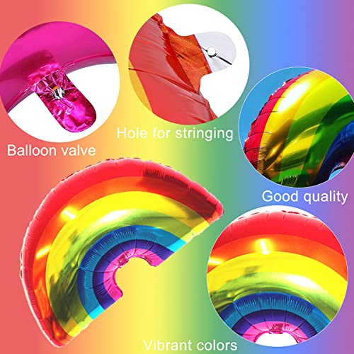 Rainbow Foil Balloons Pride Rainbow Mylar Balloon Rainbow Foil Mylar Lgbtq Balloons Gay Pride Party Birthday Favors Large Size For Birthday Baby Shower Wedding Decoration Photo Props #TOP2