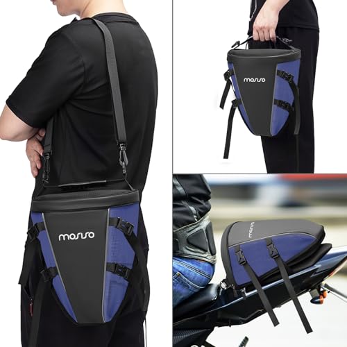 image for MOSISO Motorcycle Tail Bag Multifunctional Waterproof Polyester Storag