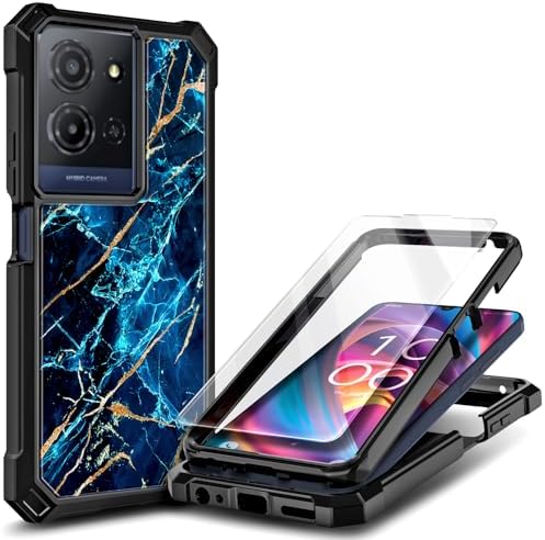for TCL K33 5G/K32 5G Phone Case, Shockproof Cover, Marble Sapphire
