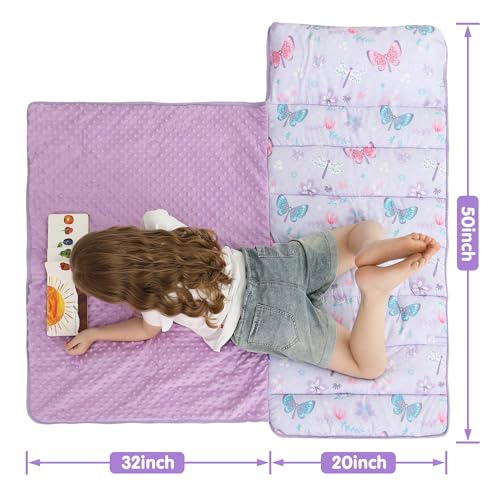 Image of Viviland Toddler Kid Nap Mat for Preschool, Slumber Bag with Pillow and Blanket, Daycare Sleeping Bag Kindergarten Sleep Mat