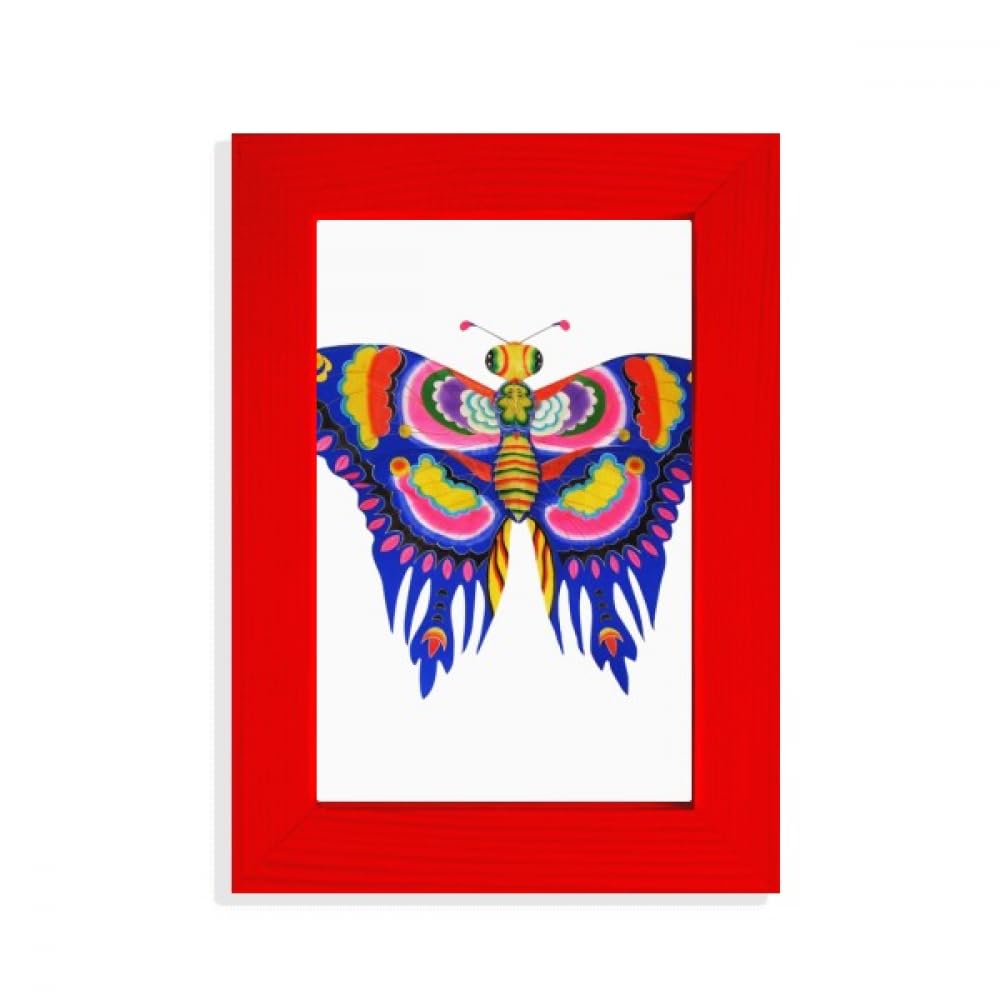 Cadre photo traditionnel chinois cerf-volant rouge pour salon feng shui