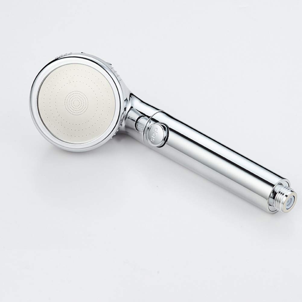 alcachofa de Ducha Cabezal de Ducha de Mano Soporte de Ducha de Mano baño Cabezal de Ducha galvanizado de 3 Funciones Ahorro de Agua de Alta presión con botón de Parada Ducha Lluvia noz
