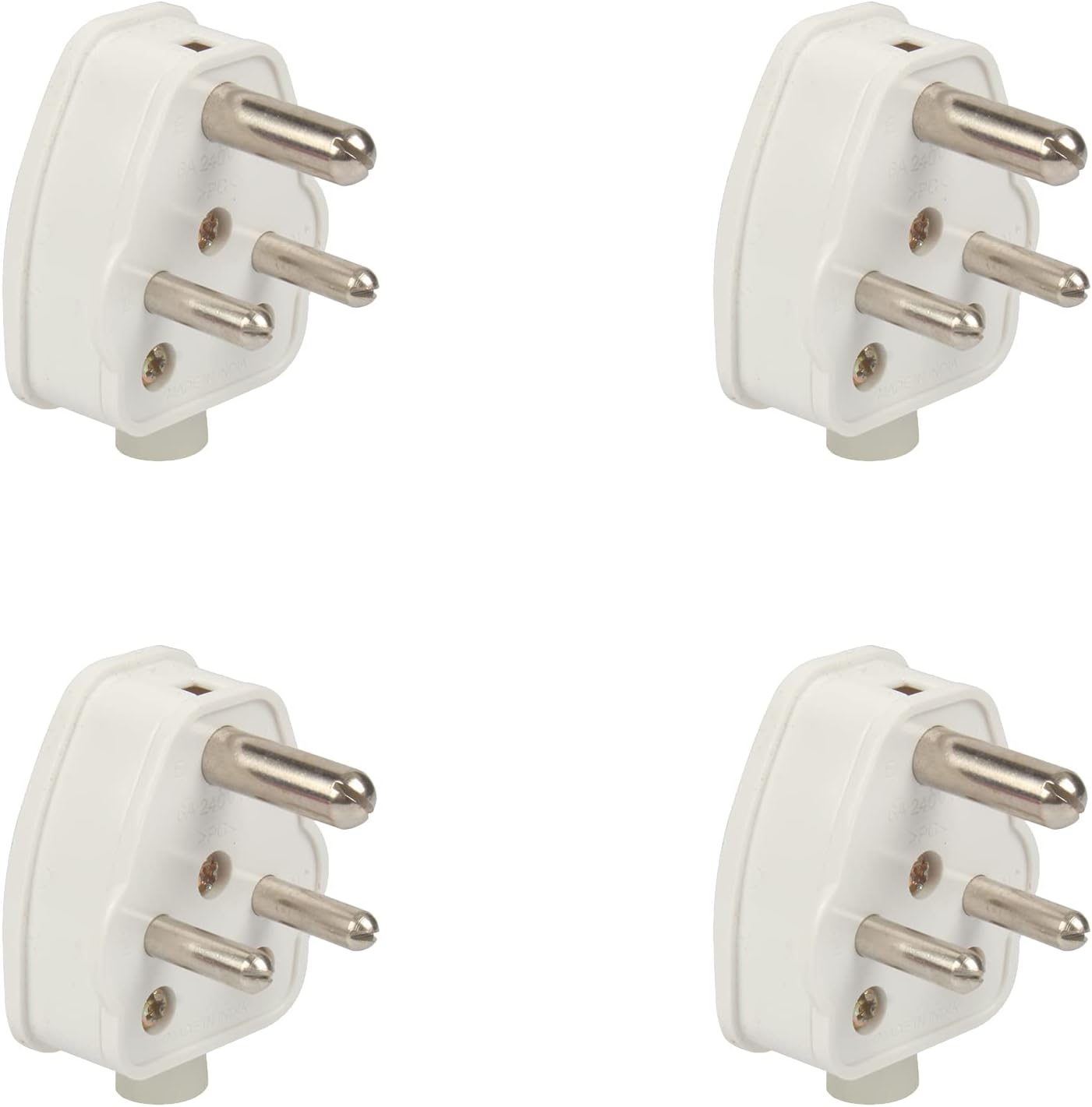 Avinash 3 Pin Converter 6A 240V, White|3 Pin Adapter|3 Pin Conversion Plug|Universal Plug|Travel Adapter|3 Pin Socket - (Pack of 2)