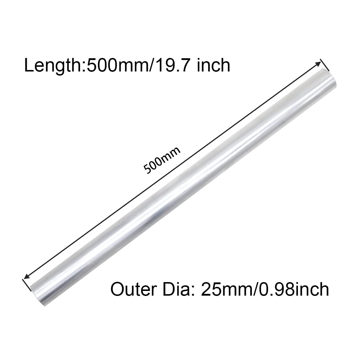 Tube En Alliage D'Aluminium 6063 - Diamètre 60 Mm, Épaisseur 2,5 Mm - Pour Bricolage Et Réparation Canne à Pêche
