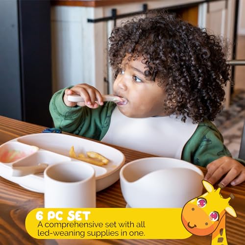 Baby Essentials by Muqee Peeko with BLW Supplies and Kids Feeding Sets - Food Grade Silicone (6 Piece Set)2