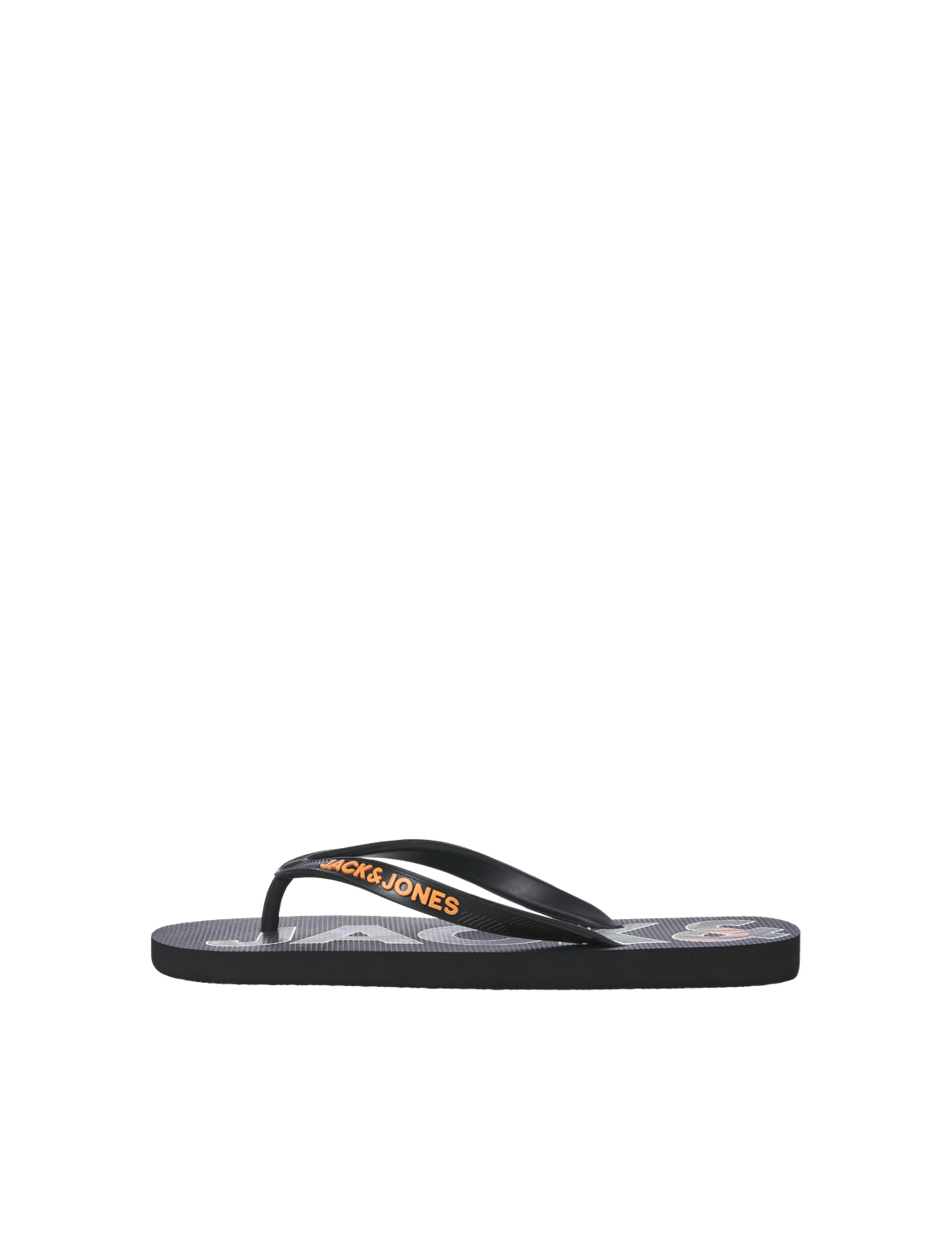 JACK & JONES JFWLOGO Palm Print FLIP Flop, Anthracite