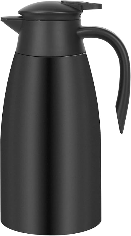 Jarra Térmica De Café De 70 Oz Termo De Café Con Aislamiento, Jarras De Café Al Vacío Con Aislamiento De Acero Inoxidable Para Mantener Caliente, Frasco De Vacío Con Aislamiento De Doble Pared, Dispensador De Café Y Agua De Té Airpot
