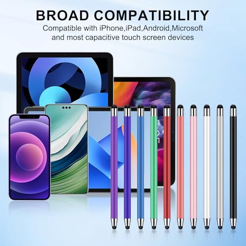 Stylus-Stifte für Touchscreens, 10 Stück, universelle kapazitive Touchscreen-Stifte für iPad/iPhone/Smartphones und Tablets, kompatibel mit allen kapazitiven Touchscreens (10 Stück Farbe)