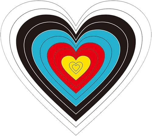 Longbowmaker 60Cm Archery Targets Traditional Targets Paper Hunting & Shooting (10 Targets In Pack) (20Pcs Heart Shaped Targets) #TOP18