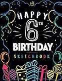 ipad 6th  Happy 6th Birthday Sketchbook: 6 Year Old Gift Ideas Drawing Pad For Kids Blank Sketch Book For Writing Doodling Sketching / Greeting Card Alternative / Doodle Art Supplies For Boys & Girls 8.5\