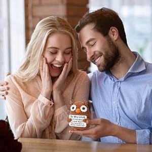 Mini Gifts for Boyfriend Girlfriend Wife Husband, to My Love Handmade Crochet Cute Owl for Birthday Stocking, Couple Romantic Gifts for Valentines Her Him, Best for Lover's Birthday, Anniversary Mini Gifts for Boyfriend Girlfriend Wife Husband to My Love Handmade Crochet Cute Owl for Birthday Stocking Couple Romantic Gifts for Valentines Her Him Best for Lovers Birthday Anniversary
