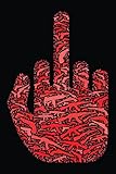 Middle Finger Hand Gun Icon Pattern Cool Wall Art Print Poster 24x36