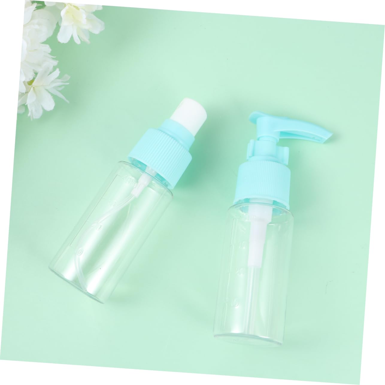 Travel Refillable Spray Bottle Set 40ml PET Mini Blue with Accessories image 2