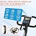 Dskeuzeew Foldable Exercise Bike, 8 Resistance Exercise Bike With Heart Rate Sensors, Adjustable Fitness Bike With LCD - Foldable Stationary Fitness Bicycle for Indoor Cycling (Black)