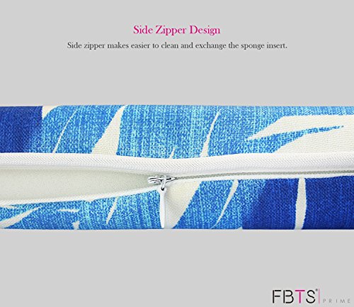 Fbts Prime Outdoor Seat Cushions Set Of 2 Patio Chair Cushions With Ties 16X17 Inch Blue Leaf U-Shape Chair Pads For Outdoor Patio Furniture Garden Home Office #TOP5