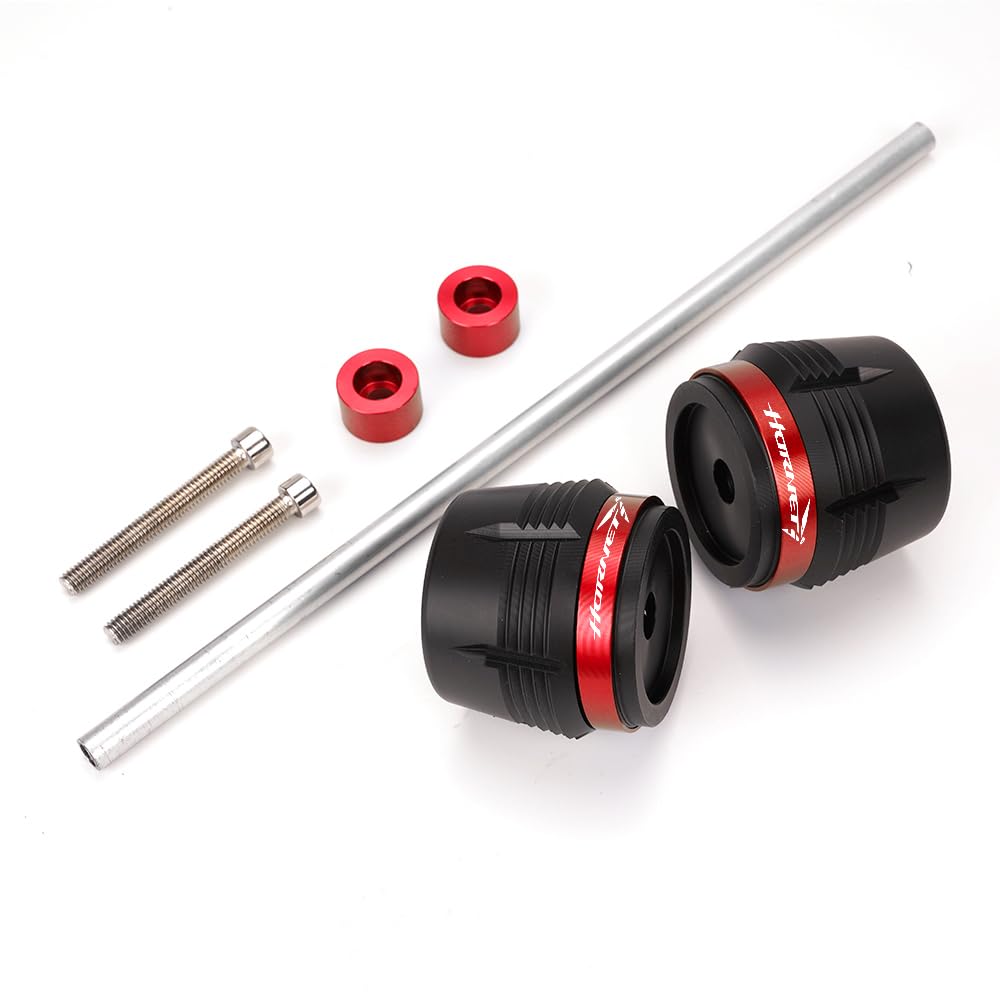Motorrad Radschutz Passend Für CB750 CB 750 1000 Hornet CB1000 Hornet SP 2024 2025 Vorne Hinten Rad Gabel Slider Achse Crash Protector Hornet 750 1000 sp (Rot)