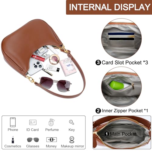 Image of KKXIU Shoulder Bag for Women Cute Hobo Purses and Handbags Retro Clutch Underarm Purse | Cute