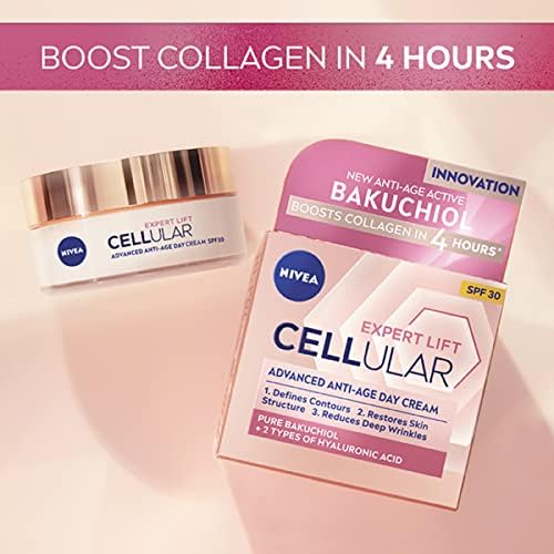 NIVEA Cellular Expert Lift Anti-Age Day Cream 50ml, Anti-Wrinkle Cream with Pure Bakuchiol and Two Types of Hyaluronic Acid, Day Cream for Women, Anti-Ageing Face Cream