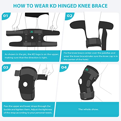 Kd Knee Braces For Knee Pain, Professional Hinged Knee Brace With Side Stabilizers For Men & Women, Knee Support For Arthritis, Meniscus Tear, Acl, Mcl Recovery #TOP6