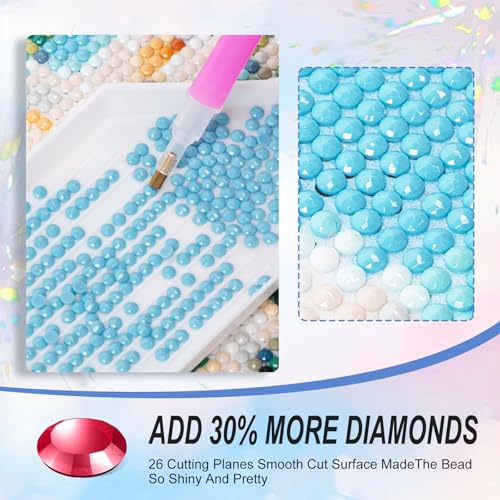 Camocin Diamond Art Kits for Adults Skull, 5D Sunflower Diamond Painting Kits for Adults Beginners, DIY Flowers Full Round Dots Drill Gem Art Kit for Gift Home Wall Decor 12 x 16 Inch — view 6