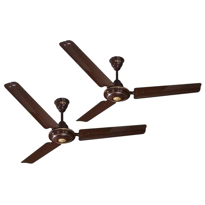 Buy ACTIVA 1200 MM HIGH Speed BEE Approved Apsra Brown Ceiling Fan Pack of 2 with 2 Years Warranty at Rs. 1849