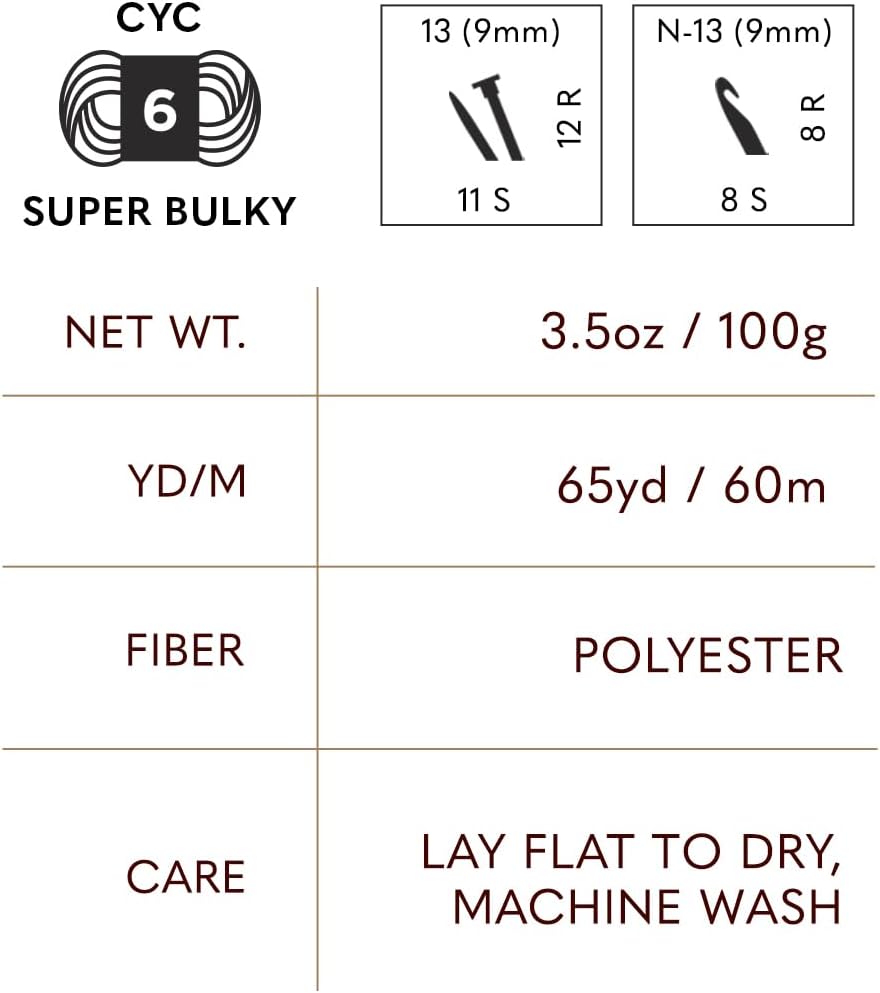(3 Pack) Lion Brand Yarn Go for Faux Bulky Yarn, Bear