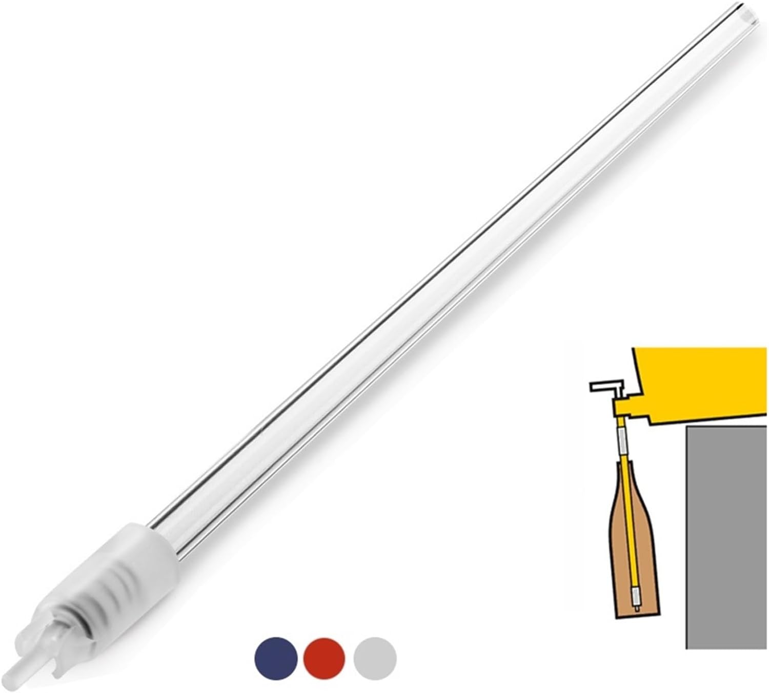 Home Brewing Bottle Filler,13.7'' Length Bottling Spring Loaded Filler Plastic Beer Bottler with Spring(2 Clear)
