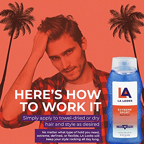 La Looks Styling Hair Gel - Extreme Sport - 20 Oz - Hold For High Performance Activity #TOP4