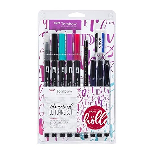 Tombow - Juego de lapices para escritura avanzada, goma de borrar incluyda