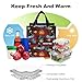 MUMEHAZ Insulated Water Polo Shopping Bags for Groceries Water Resistant Collapsible Cooler Grocery Bag