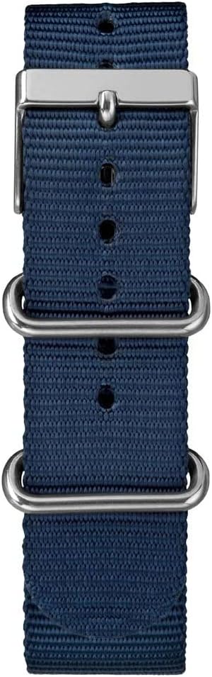 Close-up of the Timex Weekender watch strap buckle