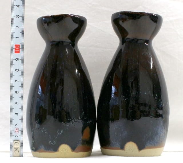 Amazon.co.jp: 44長期越中瀬戸焼 千寿窯吉野香岳 酒器セット 徳利2客