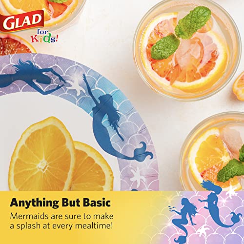 Glad-for-Kids-Mermaids-7-Paper-Plates-Microwave-Safe-Mermaids-Kids-Plates-Mermaids-Paper-Plates-for-Everyday-Use-7-Round-Paper-Snack-Plates-20ct