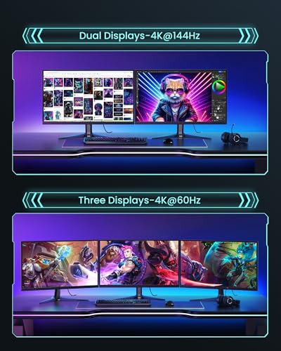 Silkland 16K Cable DisplayPort 2.1[Certificado VESA], 4K@240Hz/165Hz/144Hz, 8K@165Hz, 2K@360Hz, 54Gbps Cable DP 1M Compatible con FreeSync, G-Sync, HDR para PC, Monitor, Tarjeta Gráfica 5090, Gaming - imagen 6