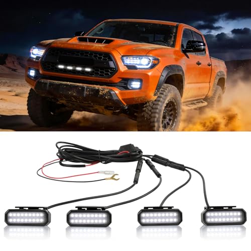 Luz LED para parrilla frontal universal DREAMOTOR 4 unidades miniatura 1