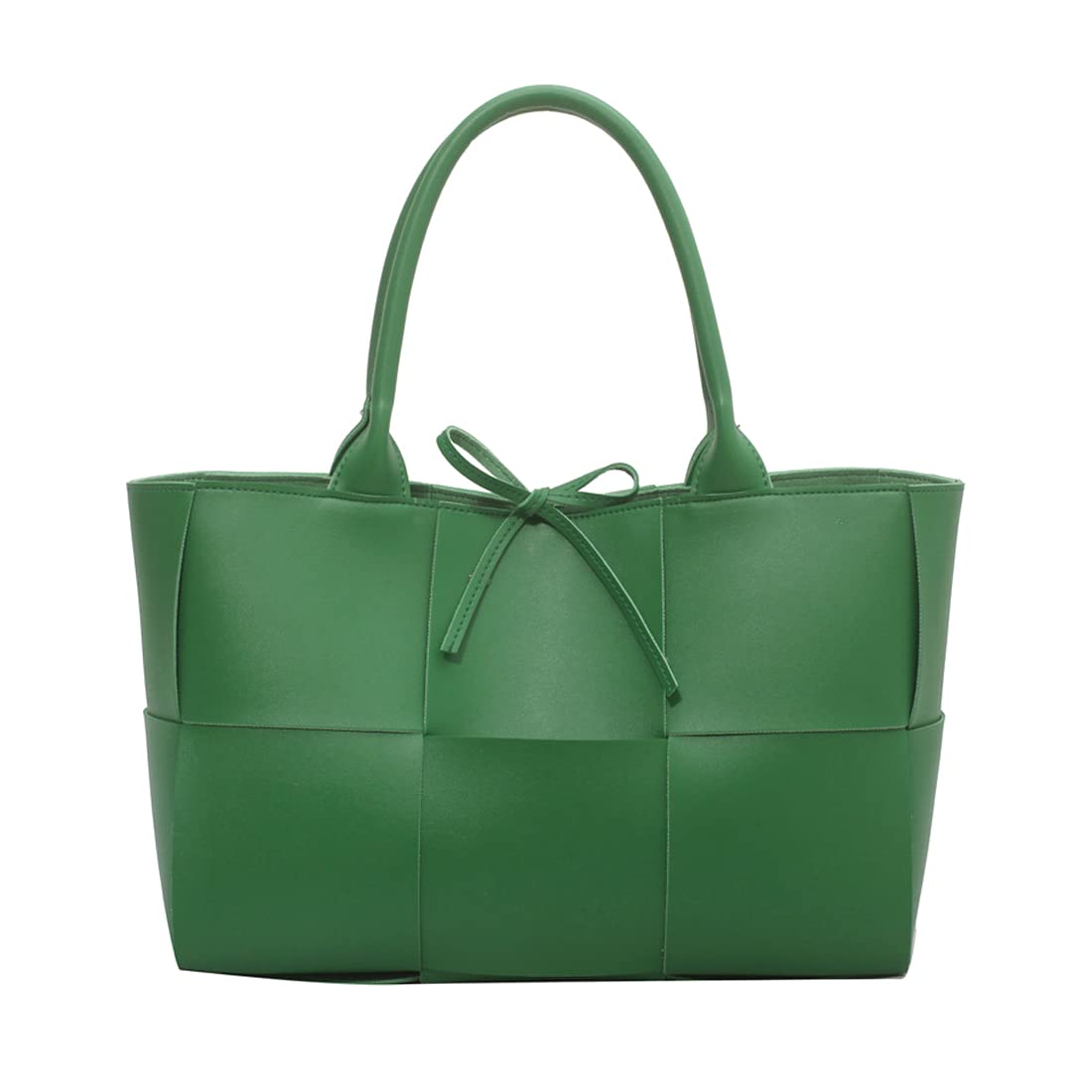 Women Woven Tote Small Crossbody Bag, Weave Handbag Shoulder Bag Built-in Zipper Pursewith Detachable Strap