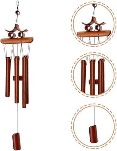 Miniatura 2 de Luxshiny Creative Wind Chime Outdoor Hanging Wind Bell Decor with Crisp Sound Retro Style Garden and Balcony Ornament Handmade Unique Tube for Home