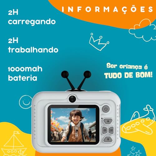 Câmera digital fofa 1080P para crianças 48MP HD para crianças Câmera Faz Selfie para meninos e menin