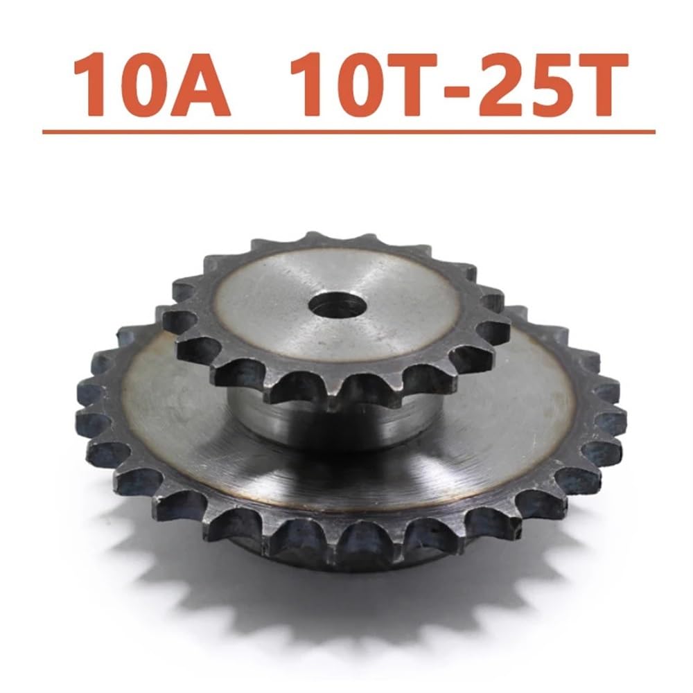 Kettenrad mit Rollen, Antrieb, Antriebsritzel mit Kette, 10 A, Stahl A3, 10-25 Zähne, 15,875 mm (17 Teeth)