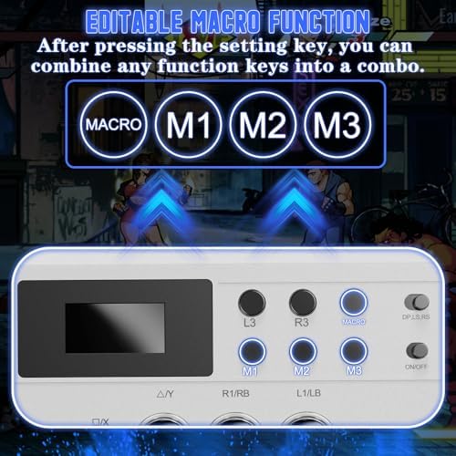 Nonbliep Wired Arcade Stick Compatible with PS5/PS4/PC/, for PS5 Fight Stick with Programming Function, Turbo Function, 9.8FT Braided Cable Fight Stick - 3