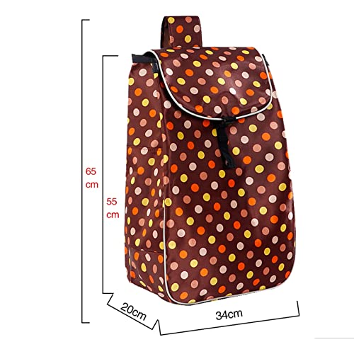 THEGA Einkaufstrolley-Ersatztasche - 37L Wasserfeste Einkaufstasche, Wiederverwendbare Oxford-Stoff-Aufbewahrungstasche… – Bild 3