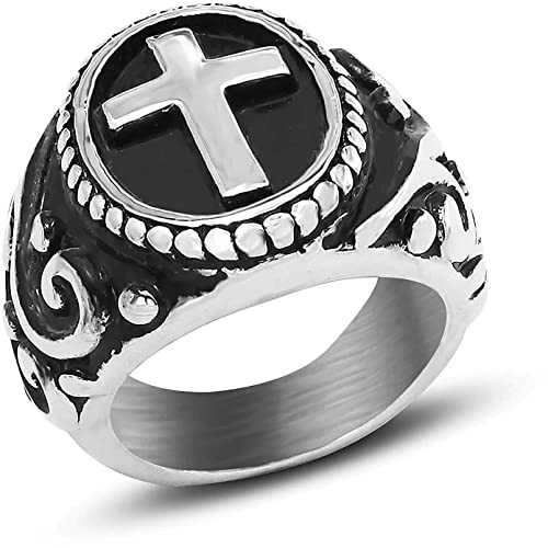 Bague homme acier inoxydable haut de gamme CROSS GIOIAPURA 28