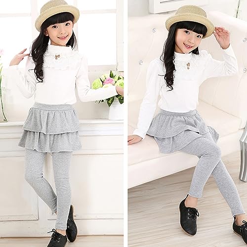 Girls Leggings Tutu Skirt Pants Kids Cotton Footless Tights Baby Kids Regular Solid Skirt Fall Pants Outfits3