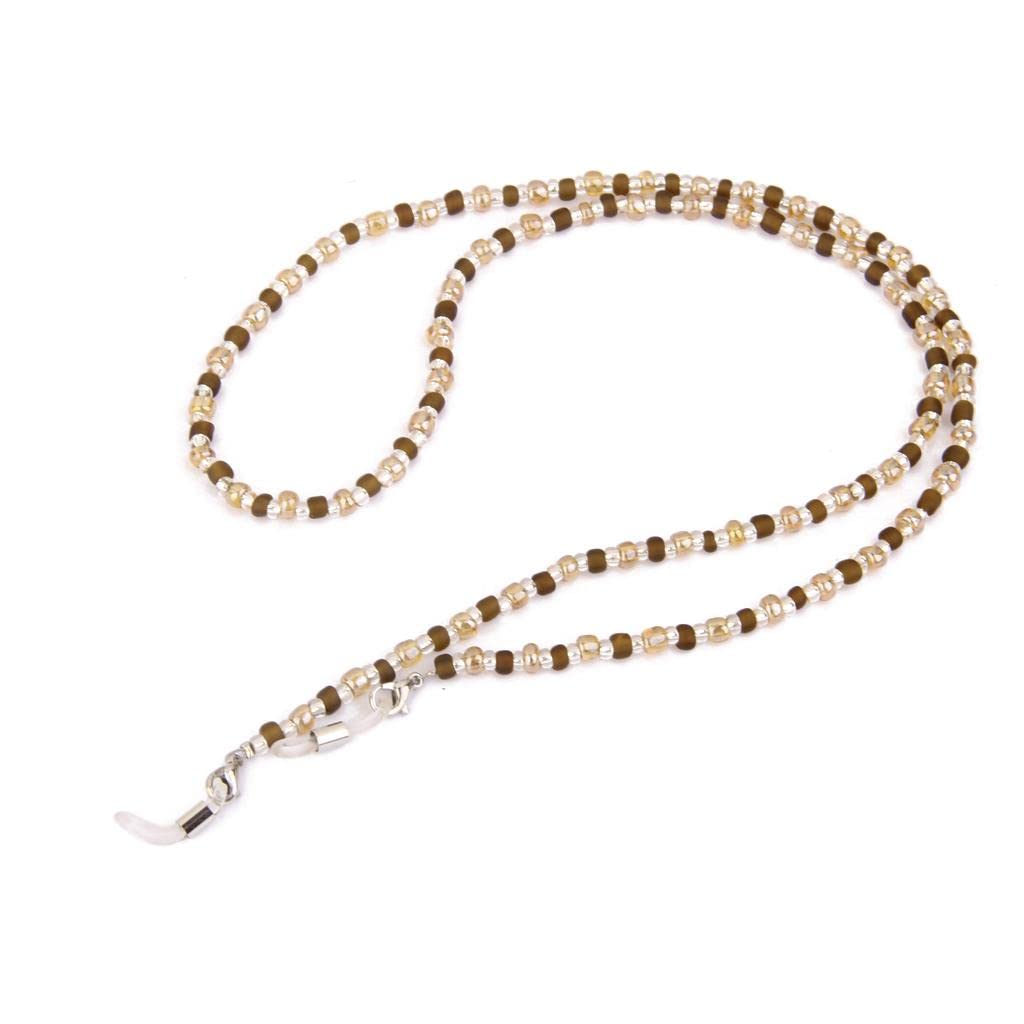 1x Brown Glass Beads Glasses Sunglasses Spectacles Chain Cord Holderother Vision Care Vision Care Health-image-27