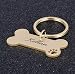 Personalisiert Hundemarke Knochen Haustier ID Tag Pet Tags mit Pfoten aus Edelstahl mit Gravur für sehr kleine Hunde und Katzen oder Welpen Adressanhänger inkl. Schlüsselring | beidseitig GRAVIERT