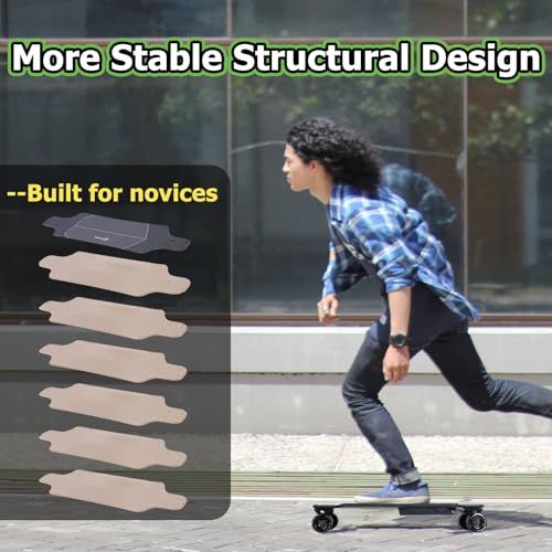 A1 Electric Skateboard with Remote, Rang Up to 17 Miles/24, 8 Ply Canadian Maple, Smooth Breaking, Suitable for Younger Beginners - Image 6