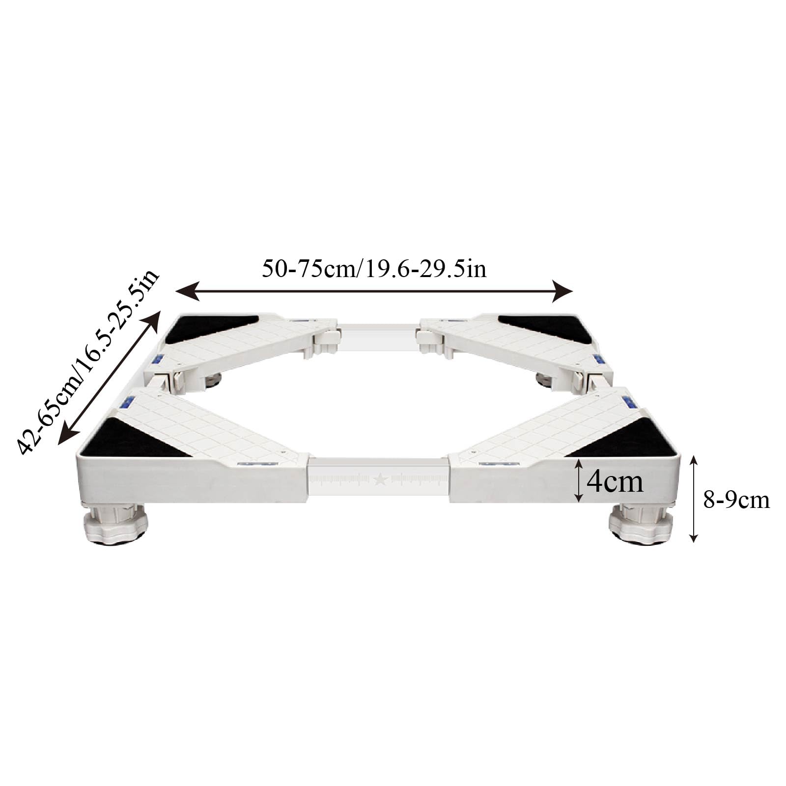 TYTFTDL Rialzo per Lavatrice ed asciugatrice, Regolazione di CIRA 2 cm.Grado di SOSTENERE Fino a 200 kg,Dimensioni : 47 cm ~ 70 cm,h 8 cm